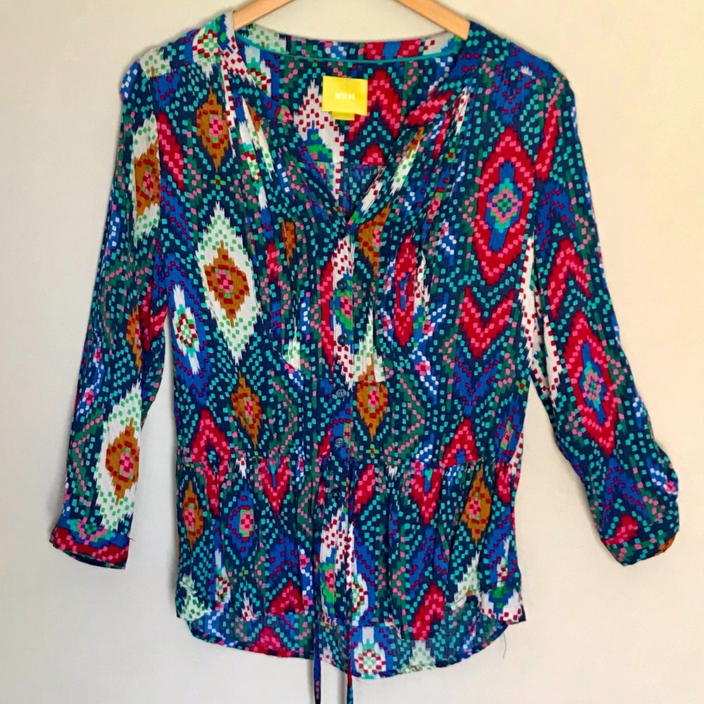 Anthropologie Maeve Multi-Color Topoxte Blouse 6P - Picture 2 of 8